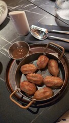 plate of churro bites