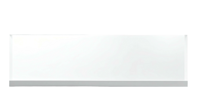 A rectangular, white box with a subtle gray base, set against a black background