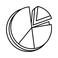 Pie Chart with One Slice Separated Icon