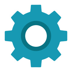 Settings Gear Icon on White Background