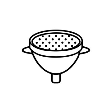 Sieve or Strainer Filtering Vector Icon