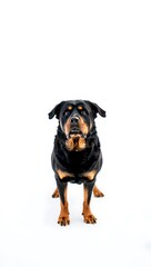 Obraz premium Purebred Dog on White Background, 16:9 and 9:16 Format