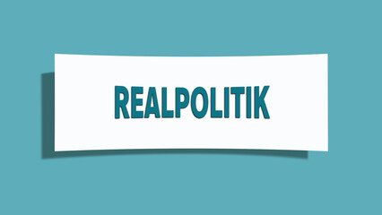 Realpolitik (Realpolitik) - A card isolated on light green background.