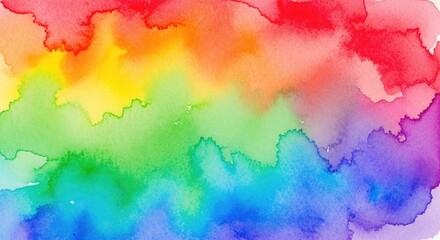Fototapeta premium Watercolor rainbow splash with vibrant colors and texture