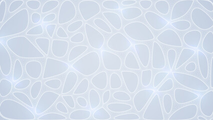 Blue Organic Cell Pattern With Neural Texture. Abstract Voronoi Network. Ai Bg With Neuron And Synapse Geometry. Cyber Grid And Mesh. Techno Background With Dynamic Lines And Curve. Biology Structure © Holo Art