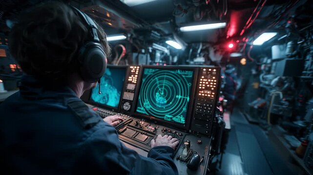 The Submarine Control Room is equipped with cuttingedge technology