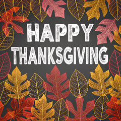 Happy thanksgiving day, autumn holiday background