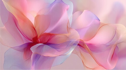 Obraz premium Soft Pastel Petals Merge in a Gentle Dance of Colors Creating an Ethereal Floral Backdrop That Captures the Essence of Tranquility and Beauty
