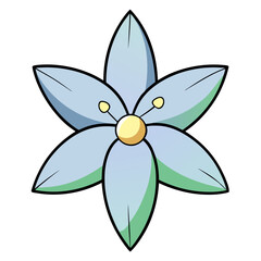 Download beautiful light blue flower illustration vector image graphic design element asset for free use