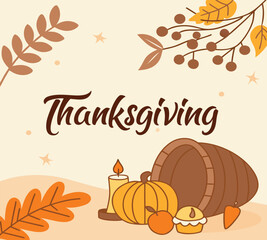 Happy Thanksgiving Turkey Bird Vector, Thanksgiving Celebration Social Media Post, and Turkey Bird Icon 
