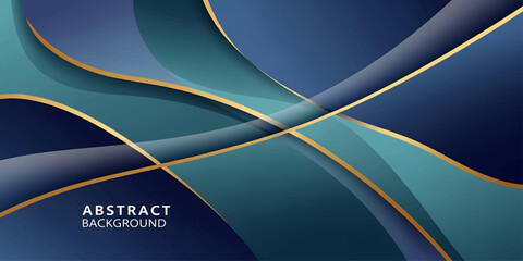 Abstract blue background design with wavy lines and light for a modern business template or artistic backdrop