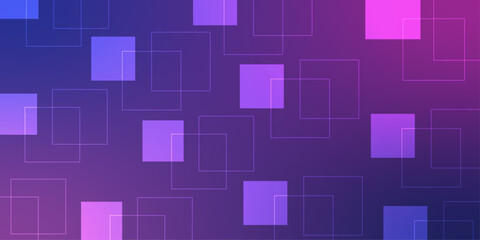 Abstract purple square background design with elegant transparent intersecting line. Abstract Pixel Pattern Background, Abstract Pixel Background with retro color theme. Abstract technology of squares