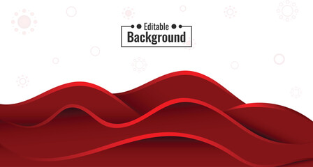 Abstract red waves on white background with subtle texture