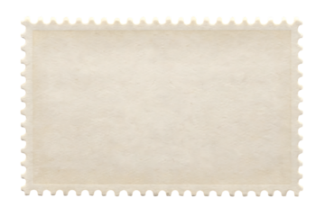 blank postage stamp clean postage stamp, cutout, PNG isolated on white or transparent background