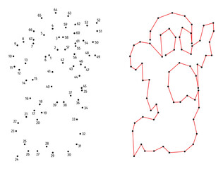 Ghost scares people. Connect the dots educational drawing game. Dot to dot by numbers puzzle. Google Font Fira Sans Condensed.