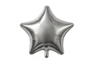 Silver foil star balloon celebrating party event