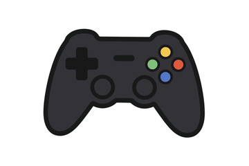 Colorful gaming controller with multi-button layout for interactive play