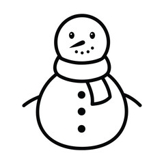 snowman on a white background