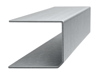 Z-shaped galvanized profile for weatherproofing and supporting residential roof edges.