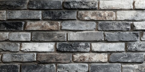 Fototapeta premium Textured Gray Brick Wall Pattern for Background Design or Decoration Element in Architecture or Interior Projects