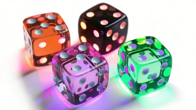 Video clip A set of three dice placed side by side