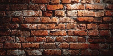 Obraz premium Rustic Red Brick Wall Texture for Creative Backgrounds and Design Projects, Perfect for Photography and Artwork