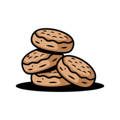 Biscuits icon vector on White Background Vector Art Illustration on white background.