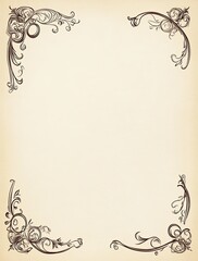 A simple, vector graphic border for the top and bottom corners of a page with an ornate design