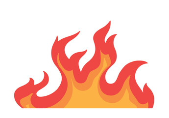 Flat Vector Fire Flames Icon Flame Illustration