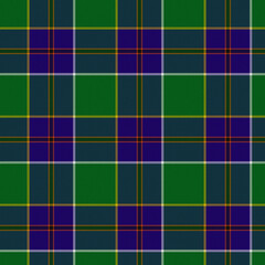 Red, Green, Blue, Black, White, Yellow Tartan Weave Pattern - Tile