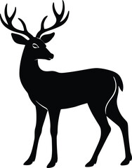 deer silhouette vector illustration
