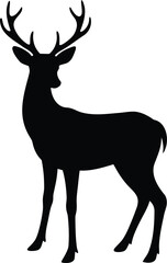 Fototapeta premium deer silhouette vector illustration 