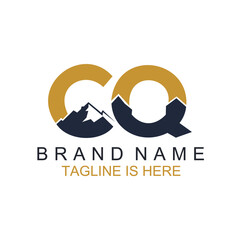 Initial C Q Logo Design For Mining Company