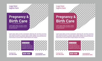 pregnancy care flyers template