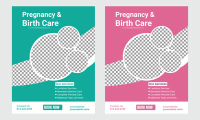 pregnancy care flyers template
