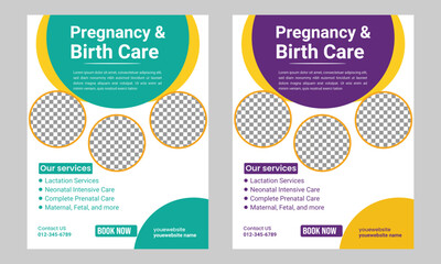 pregnancy care flyers template