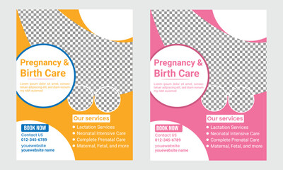 pregnancy care flyers template
