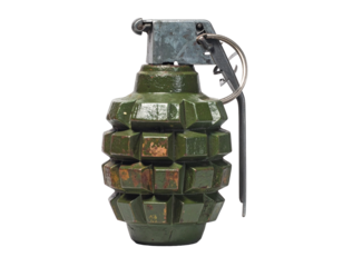 grenade isolated on white background