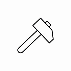 hammer tool icon sign vector