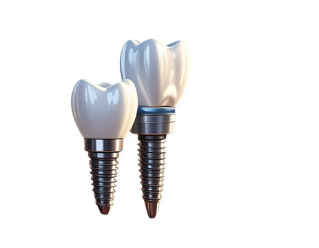 İzole edilmiş implant diş 