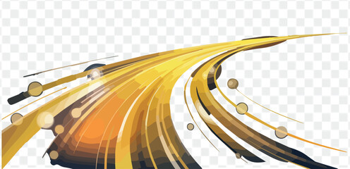 Golden Stream of Light Abstract