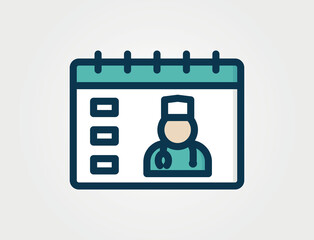 Medical appointment schedule icon. Healthcare and medical symbol. Isolated vector image