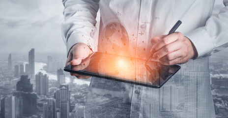 Global AI network showing connection between AI, global, and network elements across the digital world and data infrastructure Vouch