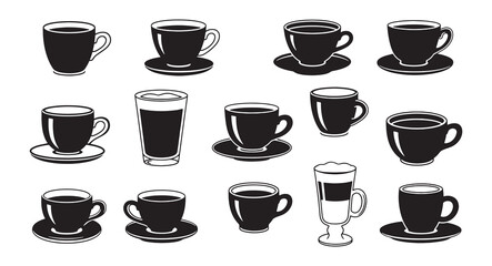 Set of Cup design vector illustration