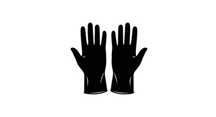 Black gloves illustration perfect for protection and safety.