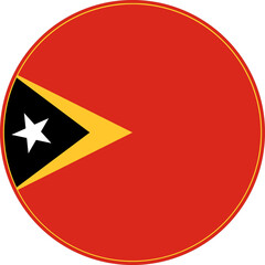 East Timor Circle Flag, East Timor Flag Icon