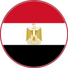 Egypt Circle Flag, Egypt Flag Icon