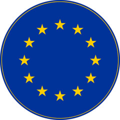 Europe Circle Flag, Europe Flag Icon