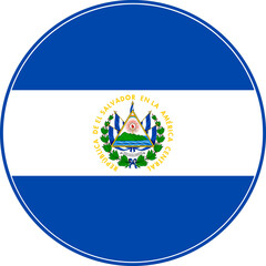 El Salvador Circle Flag, El Salvador Flag Icon