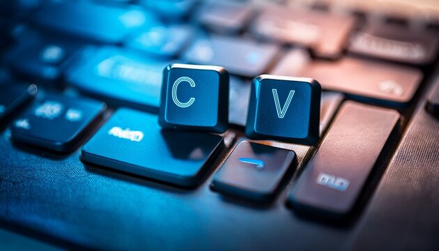 conceptual photo of ctrl c v wireless keyboard criticizing plagiarism shortcuts in creativity and the dominance of copy paste in digital culture